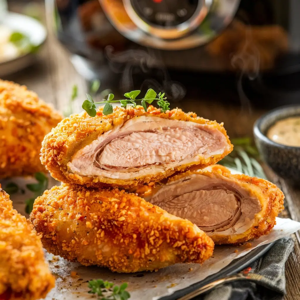 air fryer frozen chicken cordon bleu